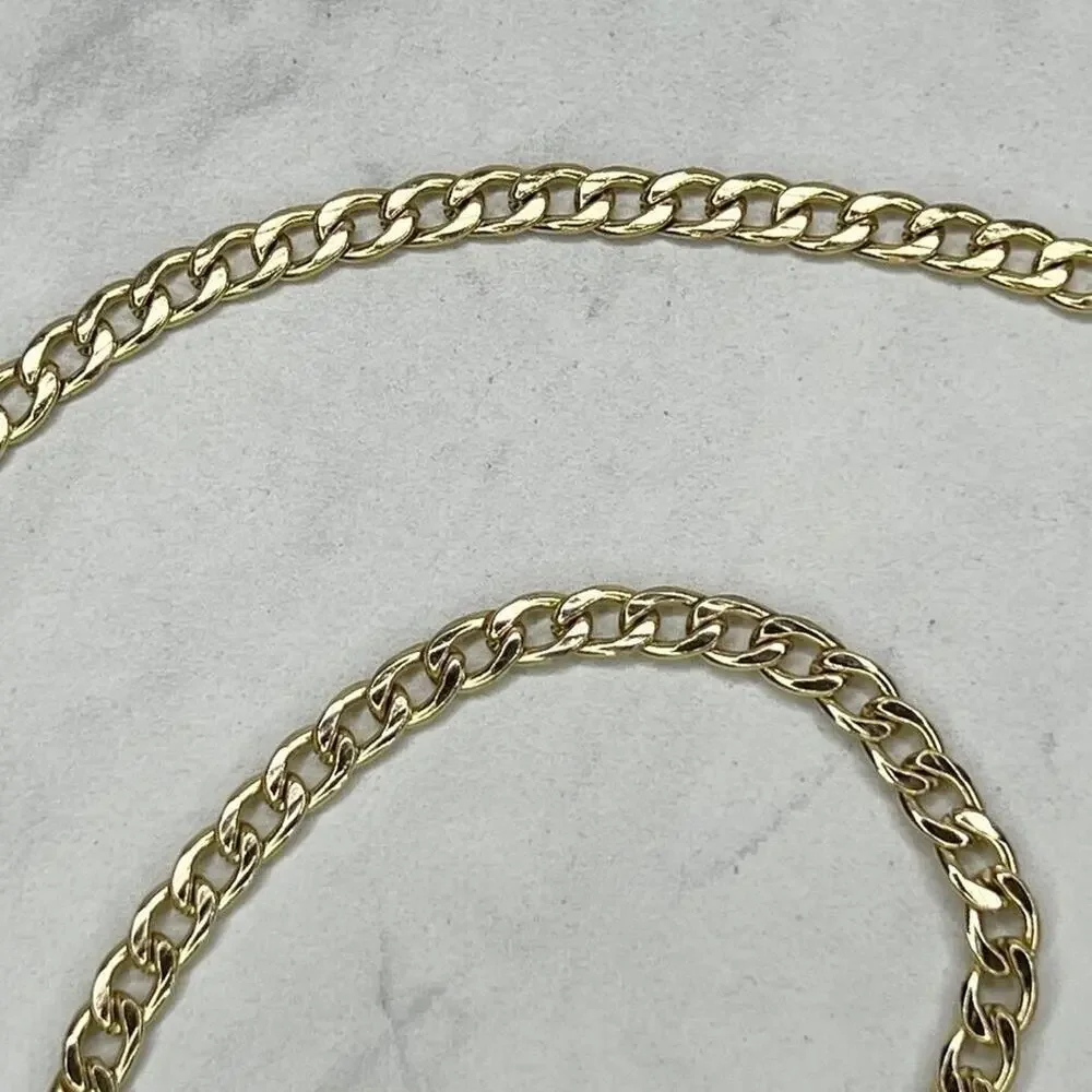 Gold Tone Skinny Chain Link Purse Handbag Bag Replacement Strap ✨
